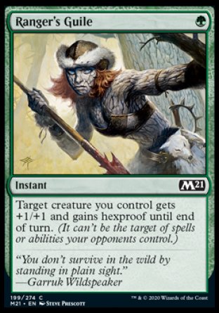 (199) Magic The Gathering Core 2021 Single: Ranger's Guile Holo Common
