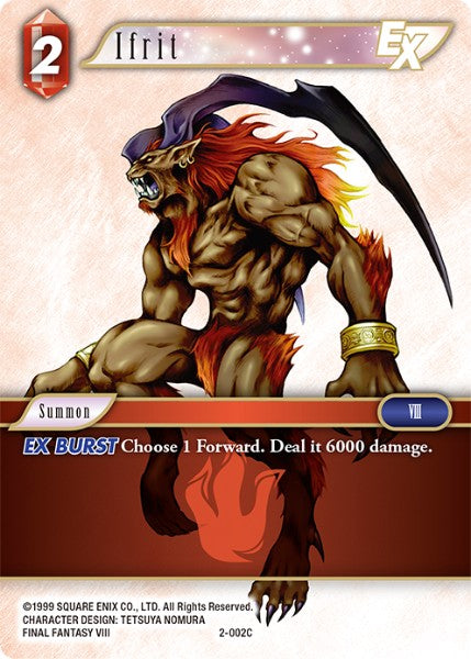 (002) Final Fantasy TCG Opus II Single: Ifrit (2-002)  Common