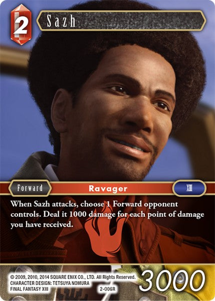 (006) Final Fantasy TCG Opus II Single: Sazh (2-006) Holo Rare