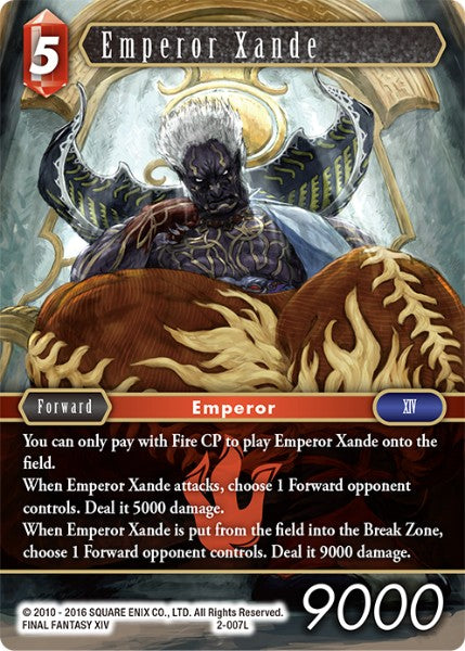 (007) Final Fantasy TCG Opus II Single: Emperor Xande (2-007)  Legend