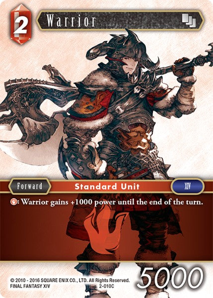 (010) Final Fantasy TCG Opus II Single: Warrior (2-010) Holo Common