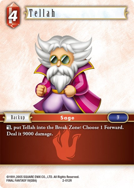 (012) Final Fantasy TCG Opus II Single: Tellah (2-012) Holo Rare