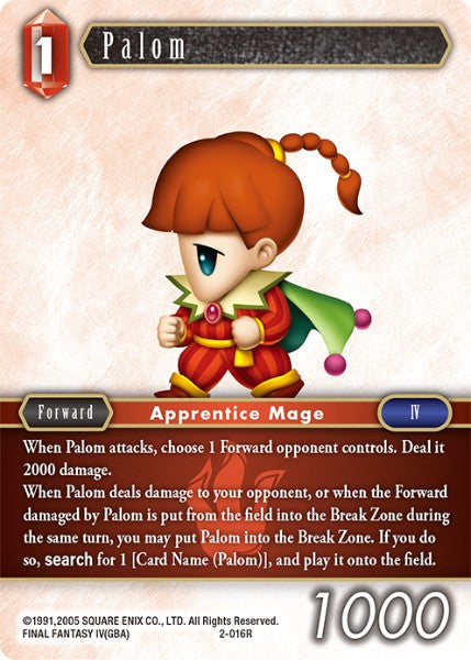 (016) Final Fantasy TCG Opus II Single: Palom (2-016) Holo Rare