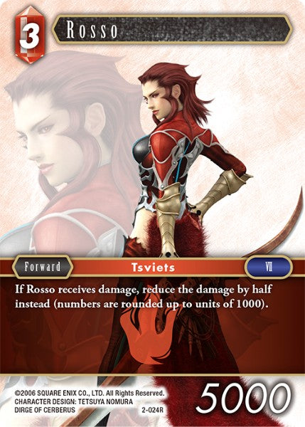 (024) Final Fantasy TCG Opus II Single: Rosso (2-024) Holo Rare