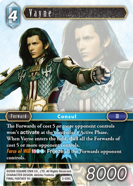 (026) Final Fantasy TCG Opus II Single: Vayne (2-026) Holo Legend