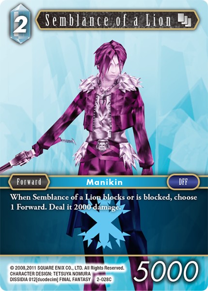 (028) Final Fantasy TCG Opus II Single: Semblance of a Lion (2-028) Holo Common