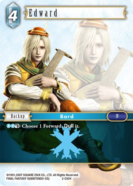 (030) Final Fantasy TCG Opus II Single: Edward (2-030) Holo Hero