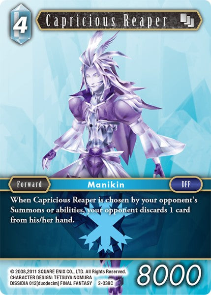 (039) Final Fantasy TCG Opus II Single: Capricious Reaper (2-039) Holo Common