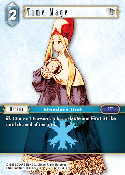 (040) Final Fantasy TCG Opus II Single: Time Mage (2-040)  Common