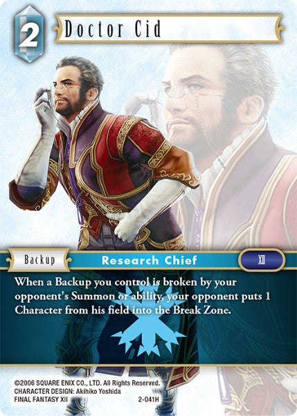 (041) Final Fantasy TCG Opus II Single: Doctor Cid (2-041) Holo Hero