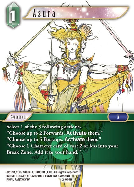 (049) Final Fantasy TCG Opus II Single: Asura (2-049) Holo Hero