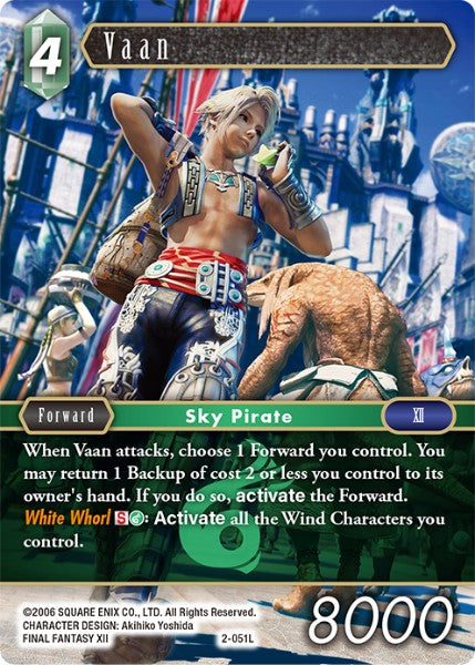 (051) Final Fantasy TCG Opus II Single: Vaan (2-051) Holo Legend