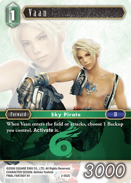 (052) Final Fantasy TCG Opus II Single: Vaan (2-052) Holo Common