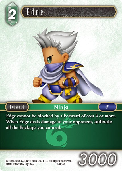 (054) Final Fantasy TCG Opus II Single: Edge (2-054)  Rare