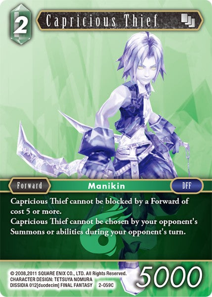 (059) Final Fantasy TCG Opus II Single: Capricious Thief (2-059)  Common