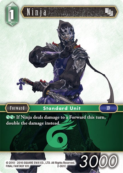 (061) Final Fantasy TCG Opus II Single: Ninja (2-061) Holo Common
