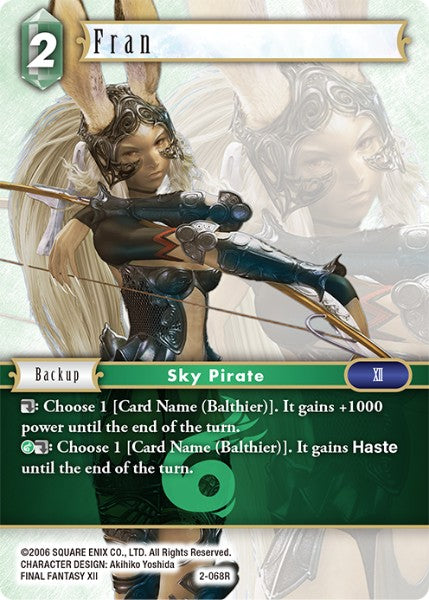 (068) Final Fantasy TCG Opus II Single: Fran (2-068) Holo Rare