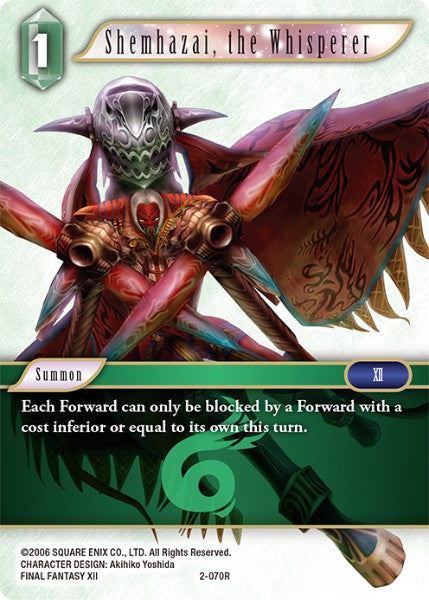 (070) Final Fantasy TCG Opus II Single: Shemhazai, the Whisperer (2-070)  Rare