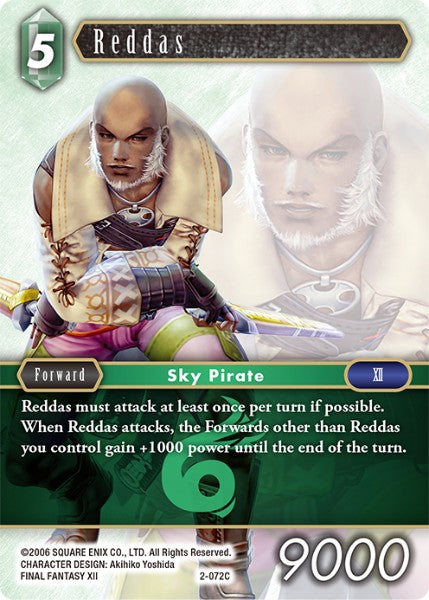 (072) Final Fantasy TCG Opus II Single: Reddas (2-072) Holo Common