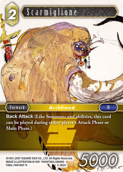 (085) Final Fantasy TCG Opus II Single: Scarmiglione (2-085) Holo Hero