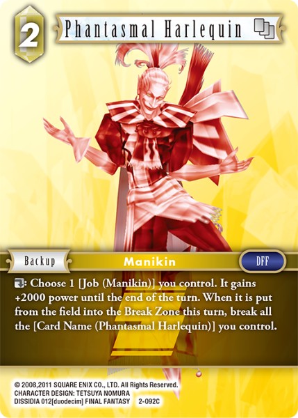 (092) Final Fantasy TCG Opus II Single: Phantasmal Harlequin (2-092)  Common