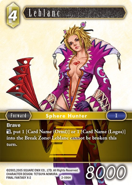 (096) Final Fantasy TCG Opus II Single: Leblanc (2-096) Holo Hero