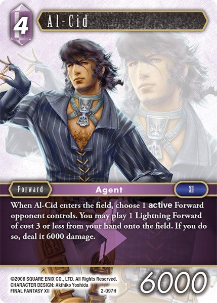 (097) Final Fantasy TCG Opus II Single: Al-Cid (2-097) Holo Hero