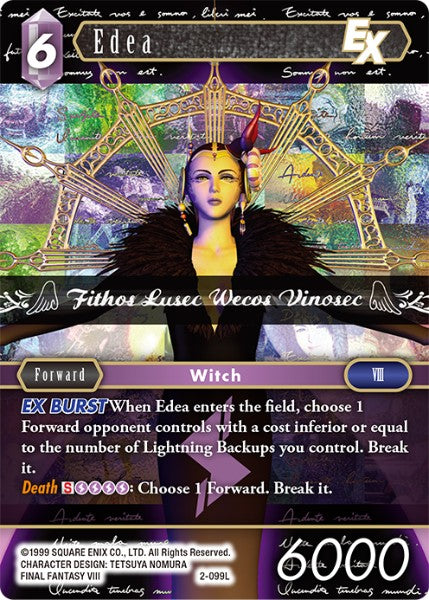 (099) Final Fantasy TCG Opus II Single: Edea (2-099) Holo Legend