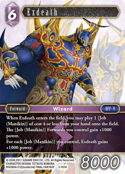 (101) Final Fantasy TCG Opus II Single: Exdeath (2-101) Holo Hero