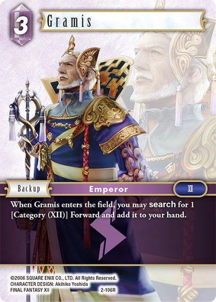 (106) Final Fantasy TCG Opus II Single: Gramis (2-106)  Rare