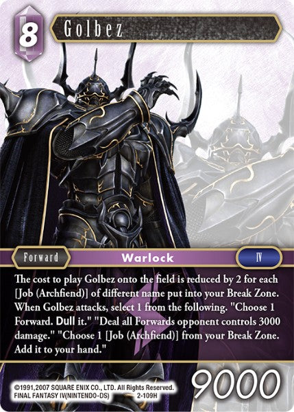 (109) Final Fantasy TCG Opus II Single: Golbez (2-109) Holo Hero