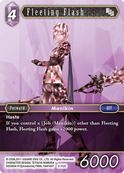 (112) Final Fantasy TCG Opus II Single: Fleeting Flash (2-112) Holo Common