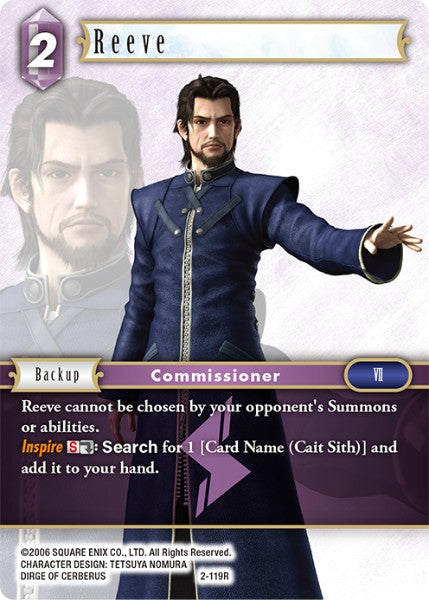 (119) Final Fantasy TCG Opus II Single: Reeve (2-119)  Rare