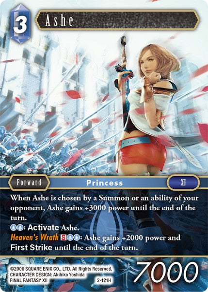 (121) Final Fantasy TCG Opus II Single: Ashe (2-121) Holo Hero