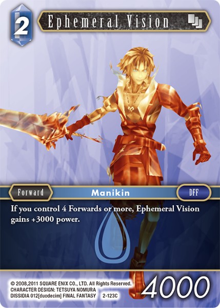 (123) Final Fantasy TCG Opus II Single: Ephemeral Vision (2-123) Holo Common
