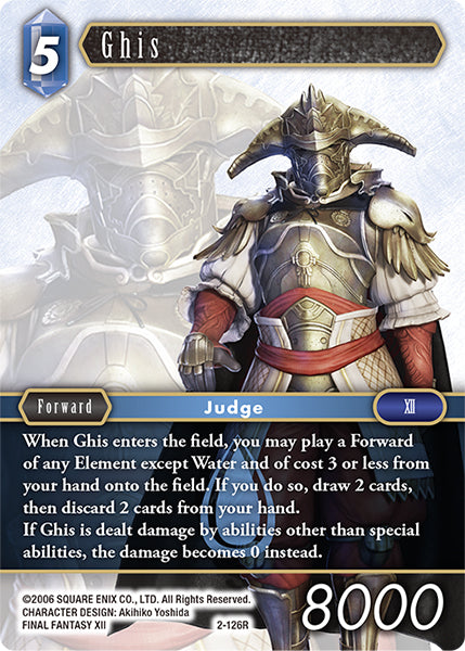 (126) Final Fantasy TCG Opus II Single: Ghis (2-126) Holo Rare