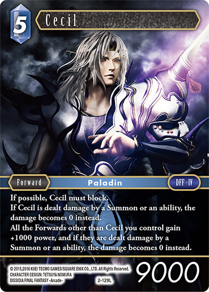 (129) Final Fantasy TCG Opus II Single: Cecil (2-129) Holo Legend
