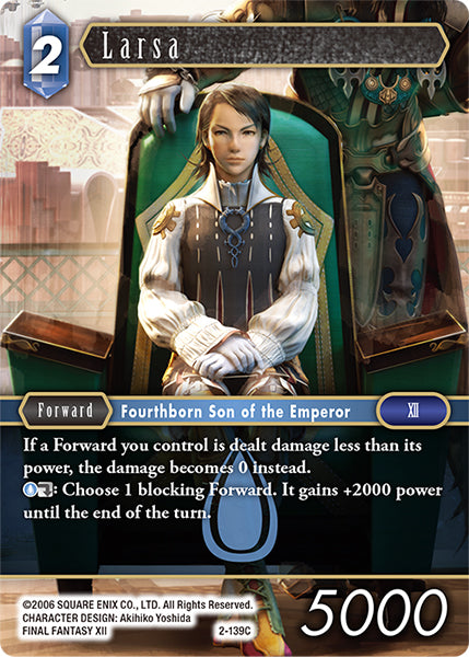 (139) Final Fantasy TCG Opus II Single: Larsa (2-139) Holo Common