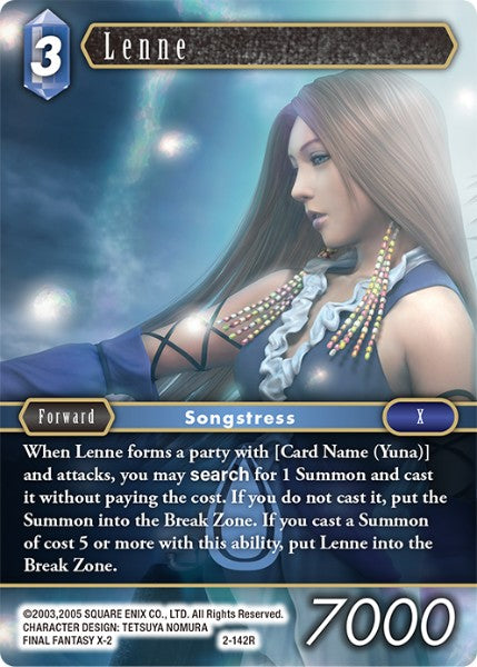 (142) Final Fantasy TCG Opus II Single: Lenne (2-142) Holo Rare