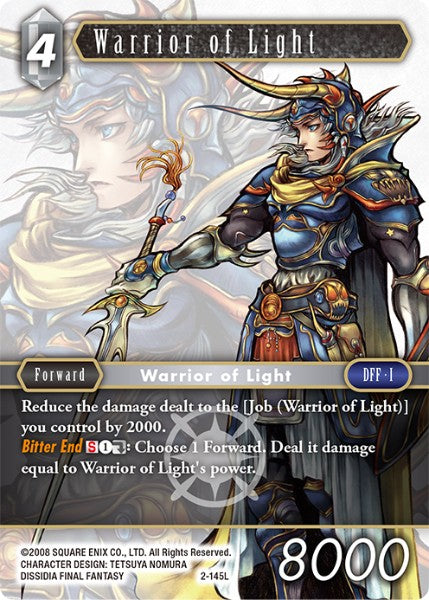 (145) Final Fantasy TCG Opus II Single: Warrior of Light (2-145)  Legend