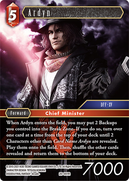 (001) Final Fantasy TCG Dawn of Heroes Single: Ardyn (20-001) Holo Rare