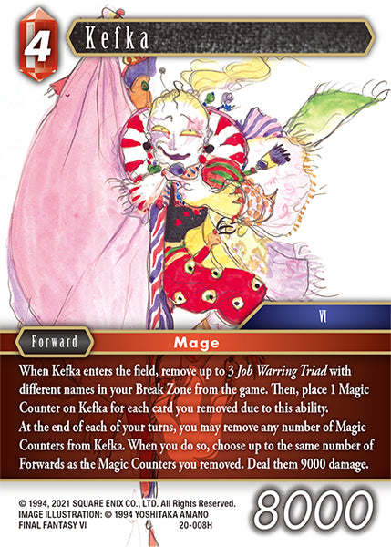 (008) Final Fantasy TCG Dawn of Heroes Single: Kefka (20-008) Holo Hero