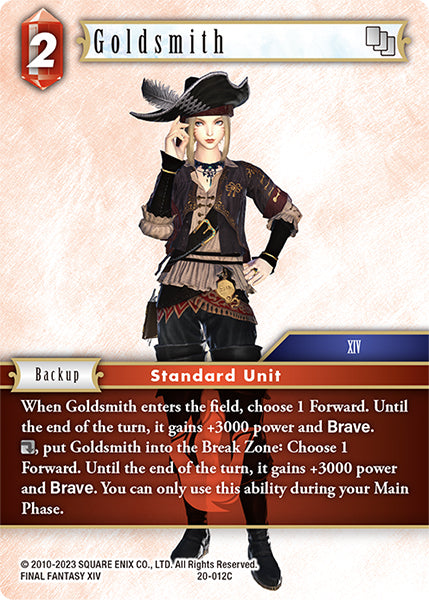 (012) Final Fantasy TCG Dawn of Heroes Single: Goldsmith (20-012) Holo Common