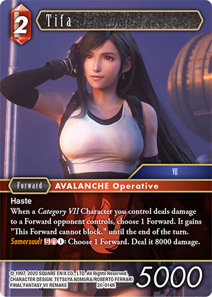 (014) Final Fantasy TCG Dawn of Heroes Single: Tifa (20-014) Holo Rare