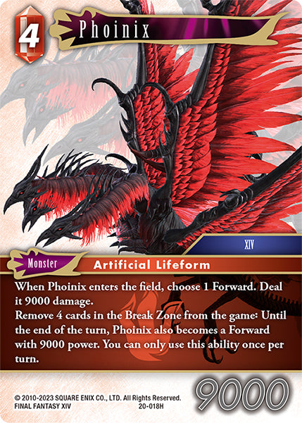 (018) Final Fantasy TCG Dawn of Heroes Single: Phoinix (20-018) Holo Hero