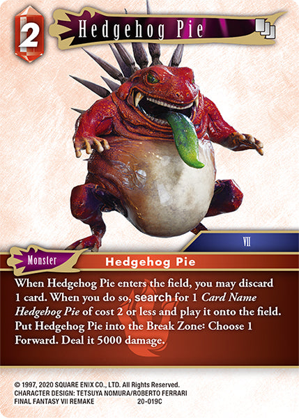 (019) Final Fantasy TCG Dawn of Heroes Single: Hedgehog Pie (20-019) Holo Common
