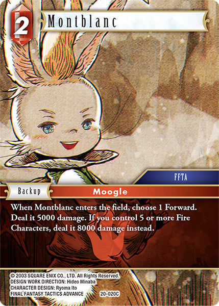 (020) Final Fantasy TCG Dawn of Heroes Single: Montblanc (20-020) Holo Common