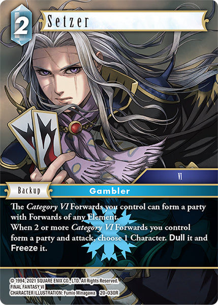 (030) Final Fantasy TCG Dawn of Heroes Single: Setzer (20-030) (V.1) Holo Rare
