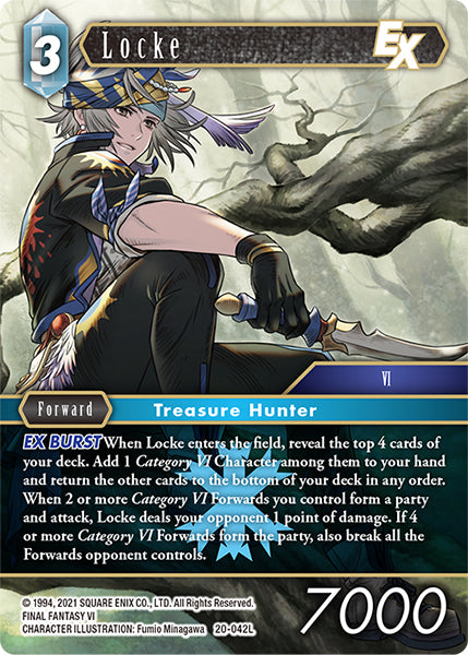 (042) Final Fantasy TCG Dawn of Heroes Single: Locke (20-042) (V.1) Holo Legend