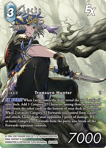 (042) Final Fantasy TCG Dawn of Heroes Single: Locke (20-042) (V.2) Holo Legend